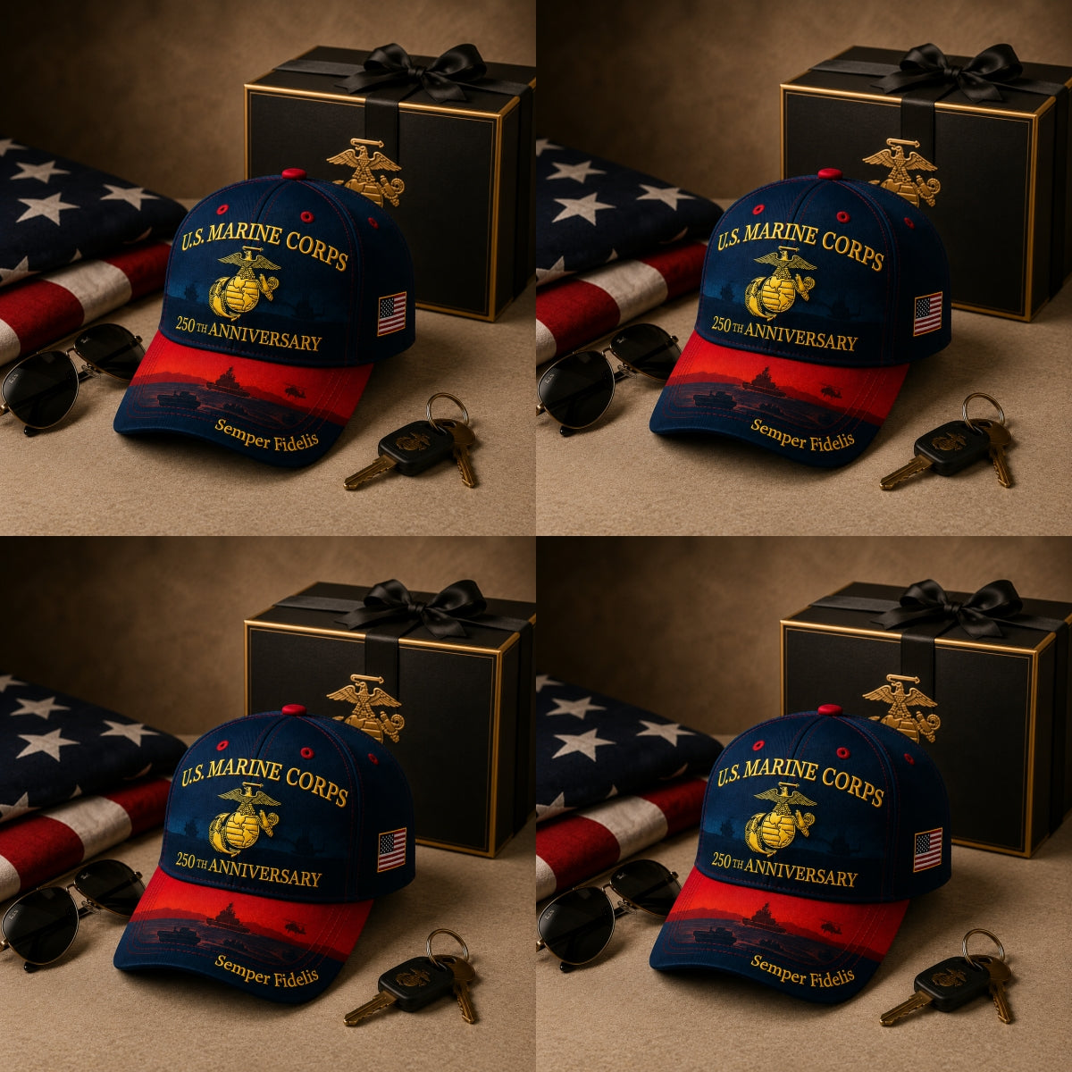 🔥 Father’s Day Sale -❤️ U.S. Marine Corps 250th Anniversary 3D Embroidered Cap 🇺🇸