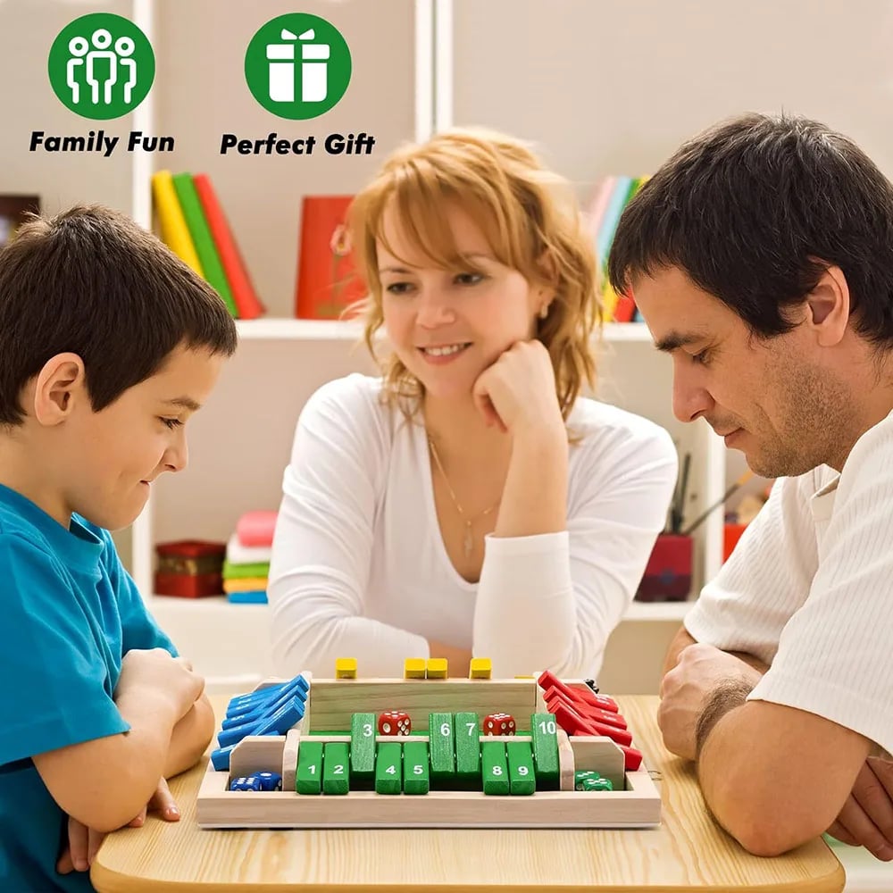đ„Last Day 49% OFFâšSHUT THE BOX-WOODEN DICE BOARD GAME