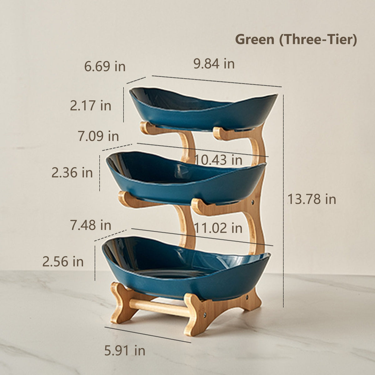 ๐2-Tier / 3-Tier Fruit Basket. Countertop Fruit Bowl(Includes Stand