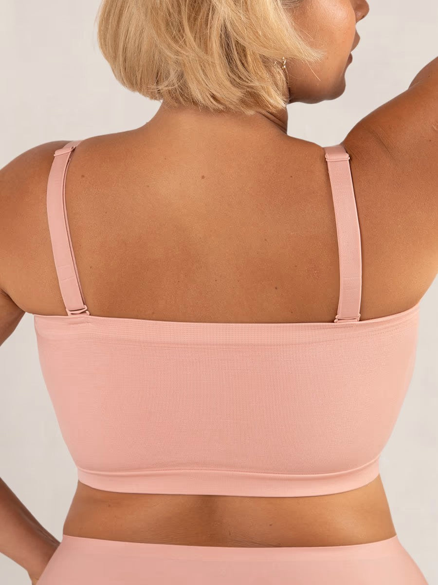 š„Convertible Strapless Bandeau Bra with Wireless Comfort, Anti-Slip Grip & Removable Straps
