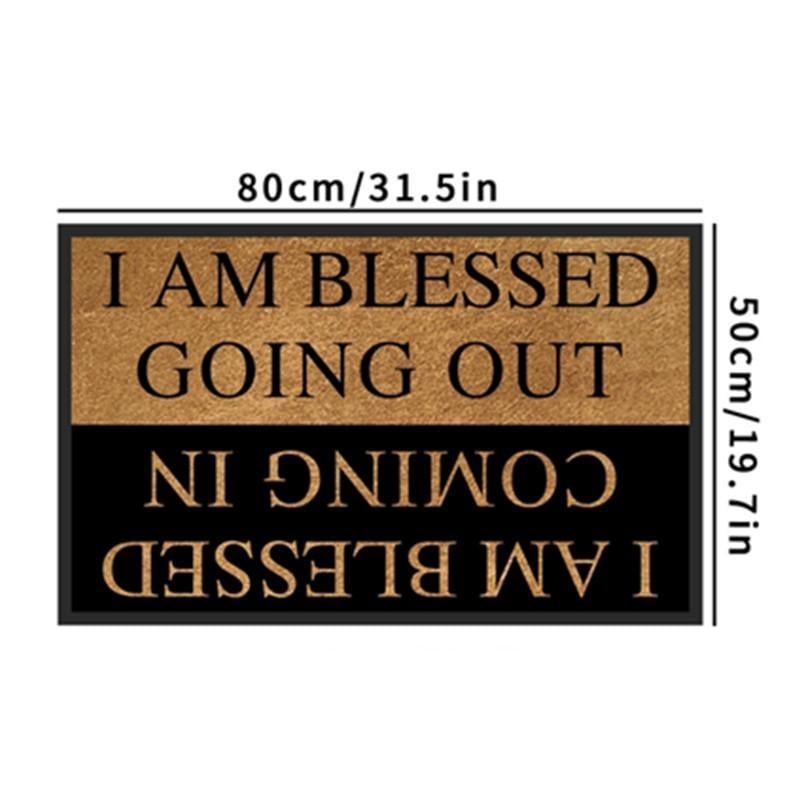 š„Blessed Home Essentialš„Letter Patter Door Mat - Blessed Coming & Going