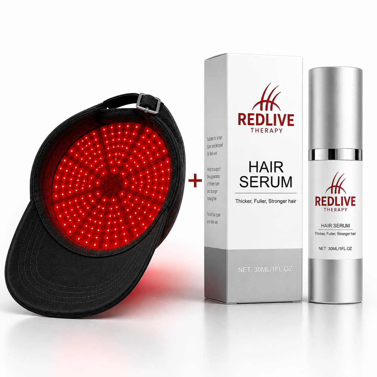 Redlive Cap + 45 Day Supply Serum + Free Gift