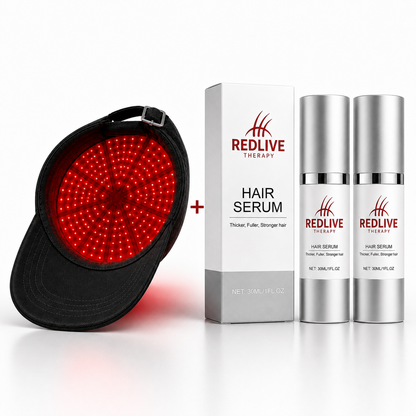 Redlive Red Light Hair Growth Cap | 100 LEDs, Charger Included + Free Gift