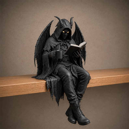 “This Is My Happy Place” Skeleton Bookshelf Decor