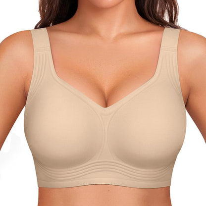 Full Coverage Wireless Support Bra for Women – Lift, Side & Back Smoothing, Wide Adjustable Straps