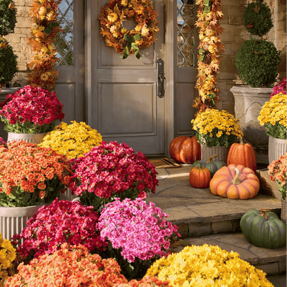 🔥Last Day 49% Off- 🌼Artificial Outdoor Sunset Mums Flowers