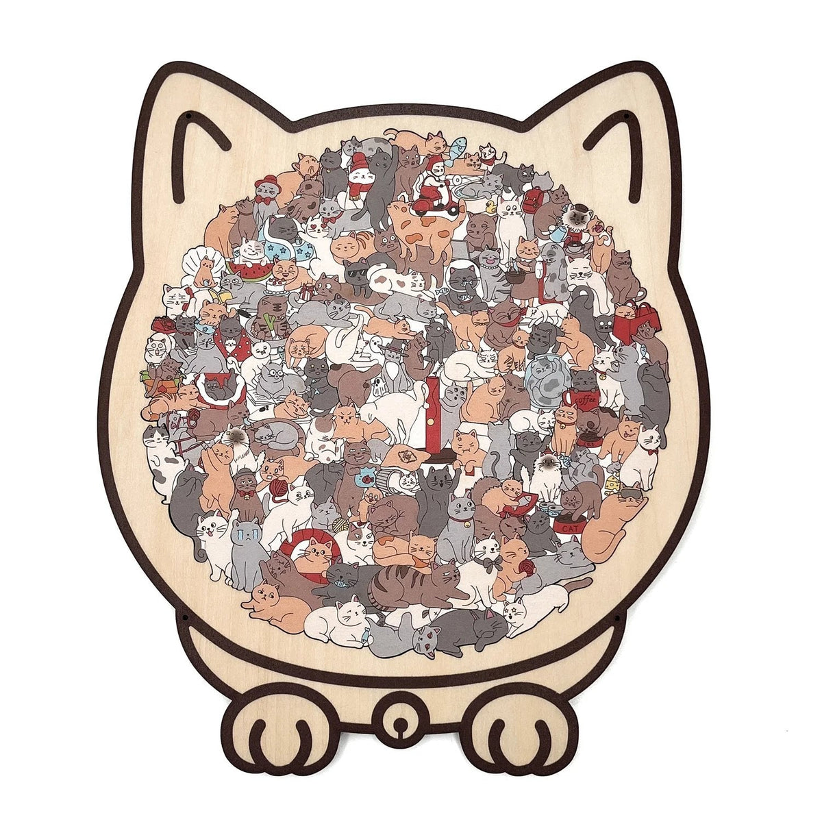 🎁Last Day 49% OFF🔥The Calming Cat Puzzle – A Wooden Work of Art You Can Build