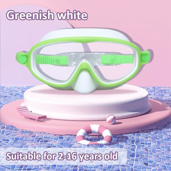 🌓HD children's large frame waterproof and anti-fog swimming goggles