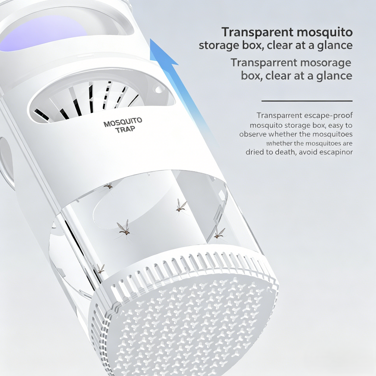 🦟Indoor Flying Insect Trap 🏡Quiet UV Mosquito & Gnat Catcher