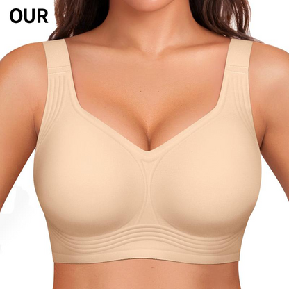 Full Coverage Wireless Support Bra for Women – Lift, Side & Back Smoothing, Wide Adjustable Straps