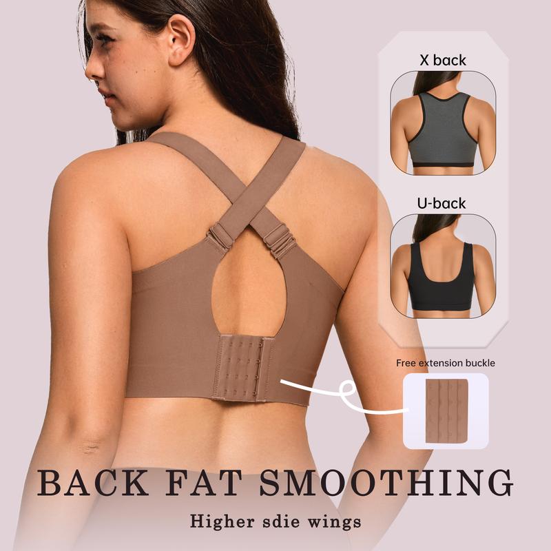 Full Coverage Wireless Support Bra for Women – Lift, Side & Back Smoothing, Wide Adjustable Straps