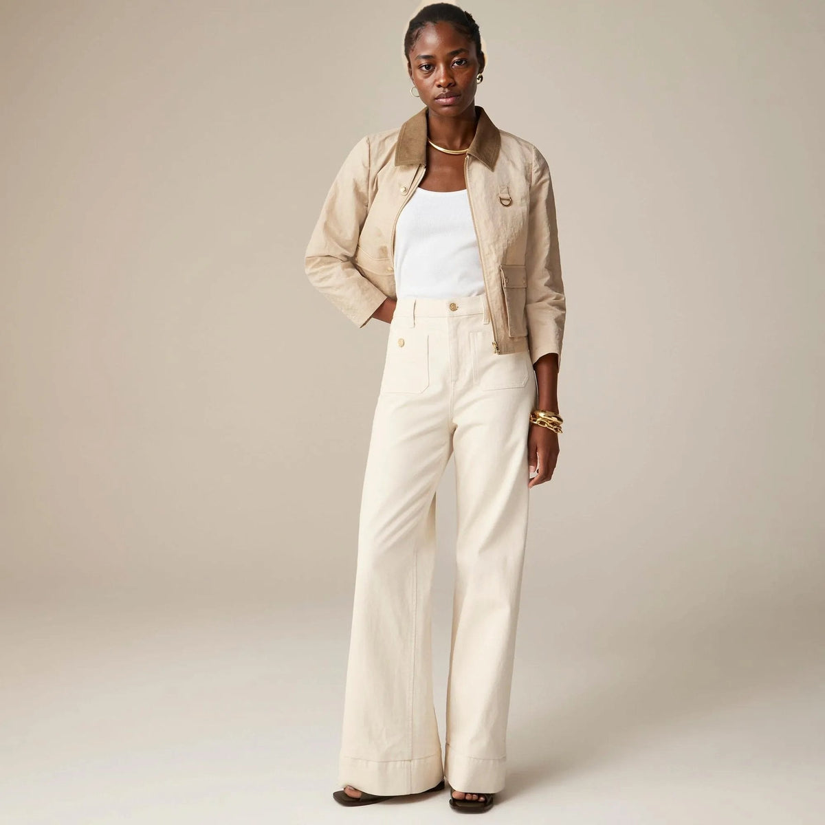 🔥Last Day 49% OFF-Tummy Control Sailor Wide Leg Jeans