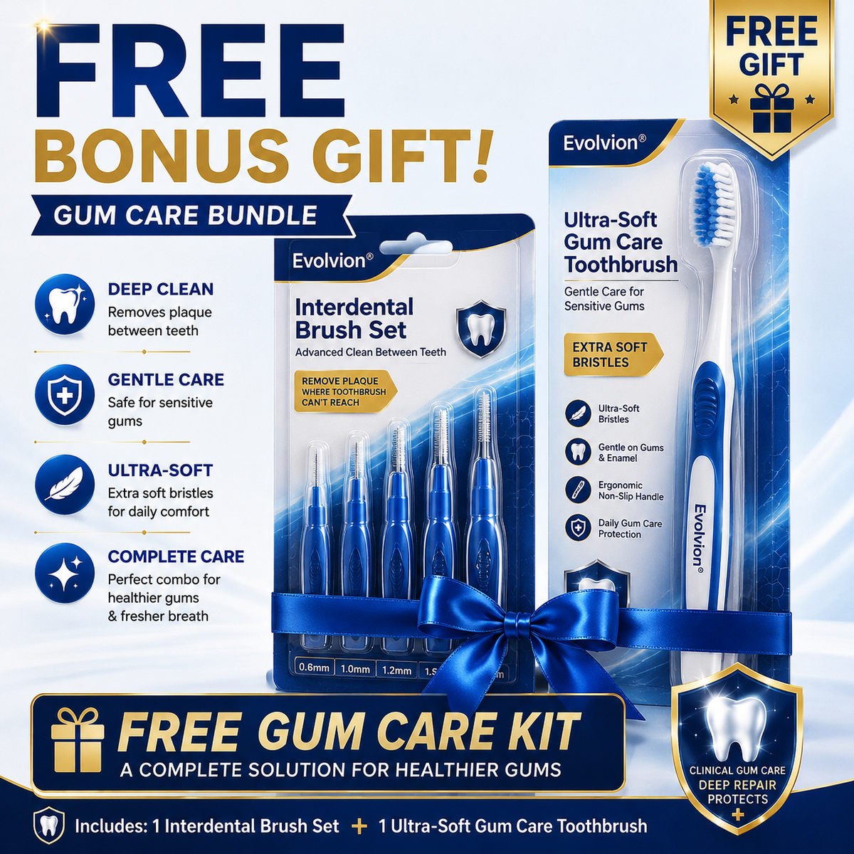 🦷 Evolvion® GumVital Advanced Gum Care Gel + 🎁 FREE Gum Care Kit