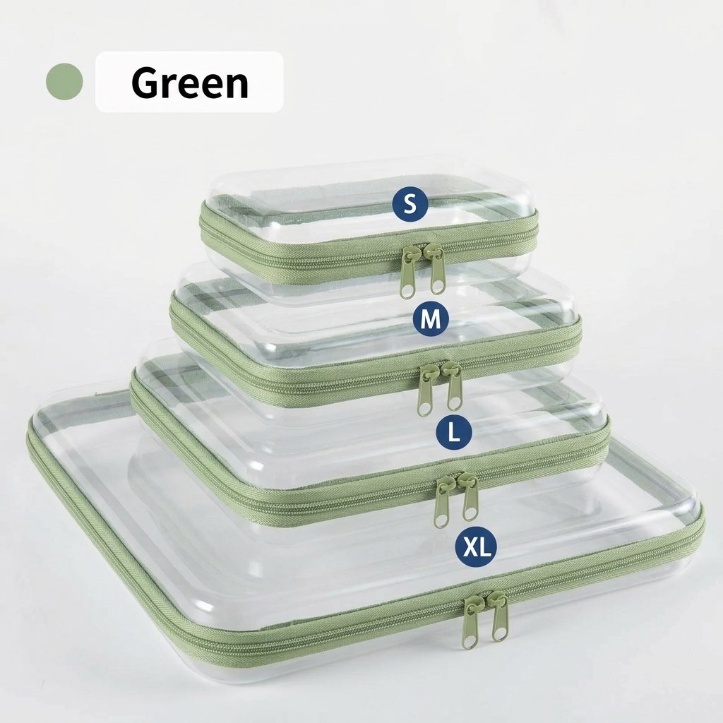 Clear Organizer Storage Box Clear Hard Zipper Case