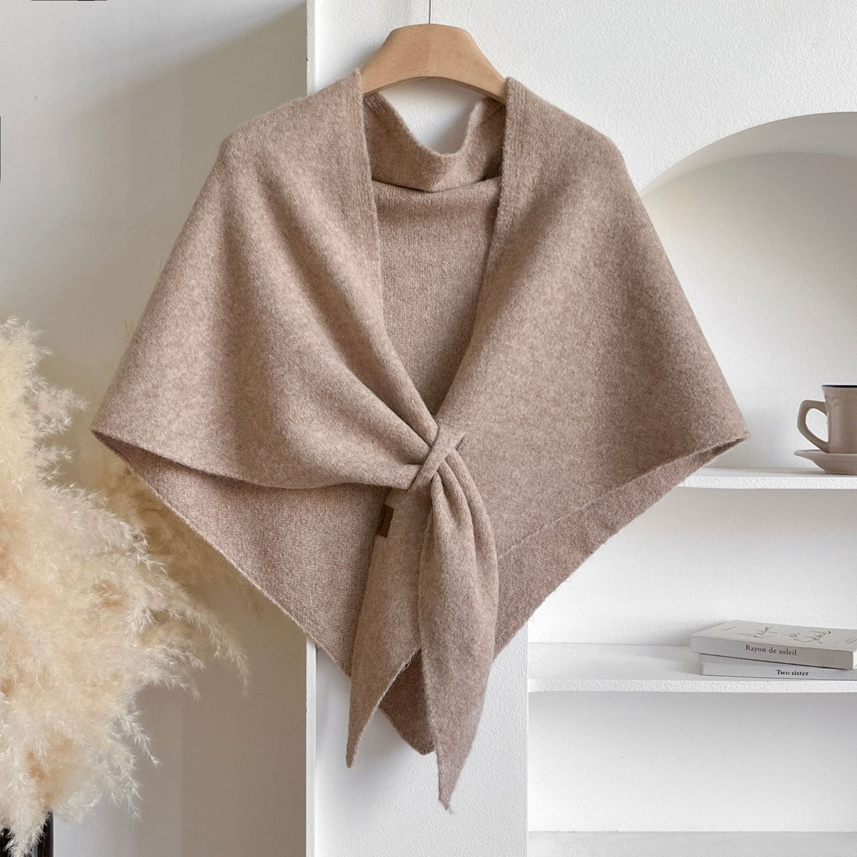 💕Elegant Women's Solid Color Wool Blend Shawl-Timeless Solid Hue for All Looks