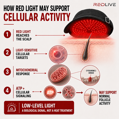 Redlive Red Light Hair Growth Cap | 100 LEDs, Charger Included + Free Gift