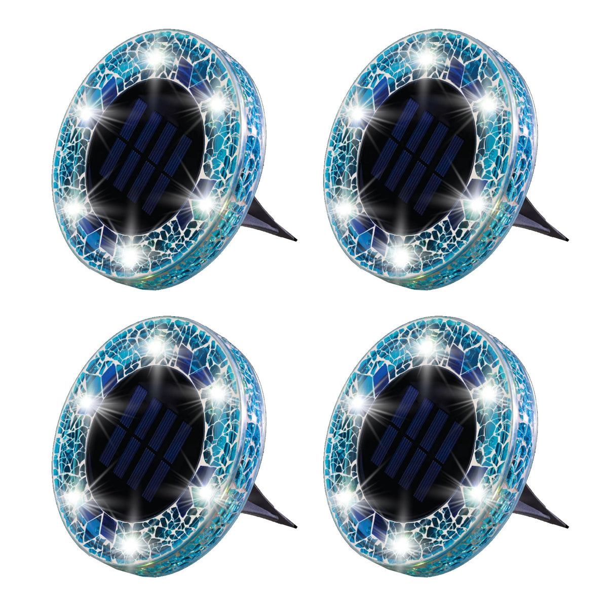 ✨Solar Mosaic Disk Lights - Waterproof LED Pathway Lights with Auto On/off