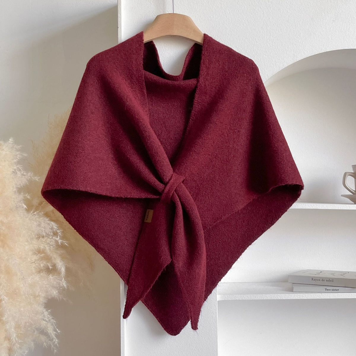 💕Elegant Women's Solid Color Wool Blend Shawl-Timeless Solid Hue for All Looks