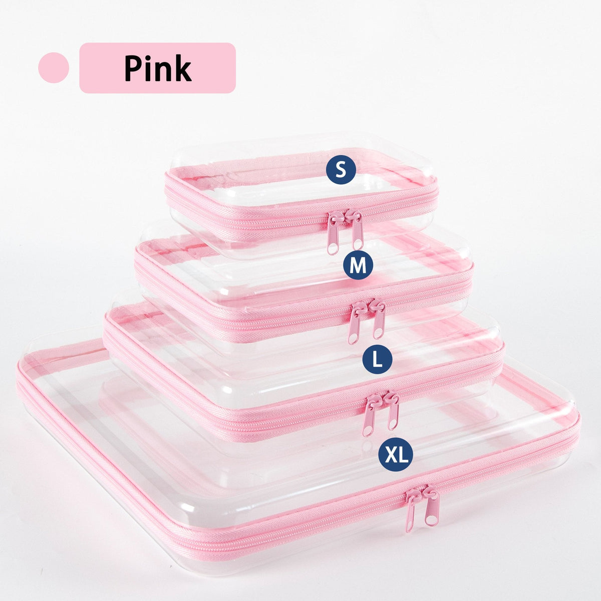 Clear Organizer Storage Box Clear Hard Zipper Case