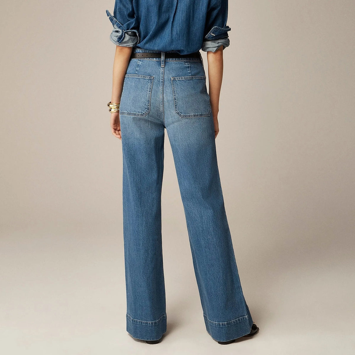 🔥Last Day 49% OFF-Tummy Control Sailor Wide Leg Jeans