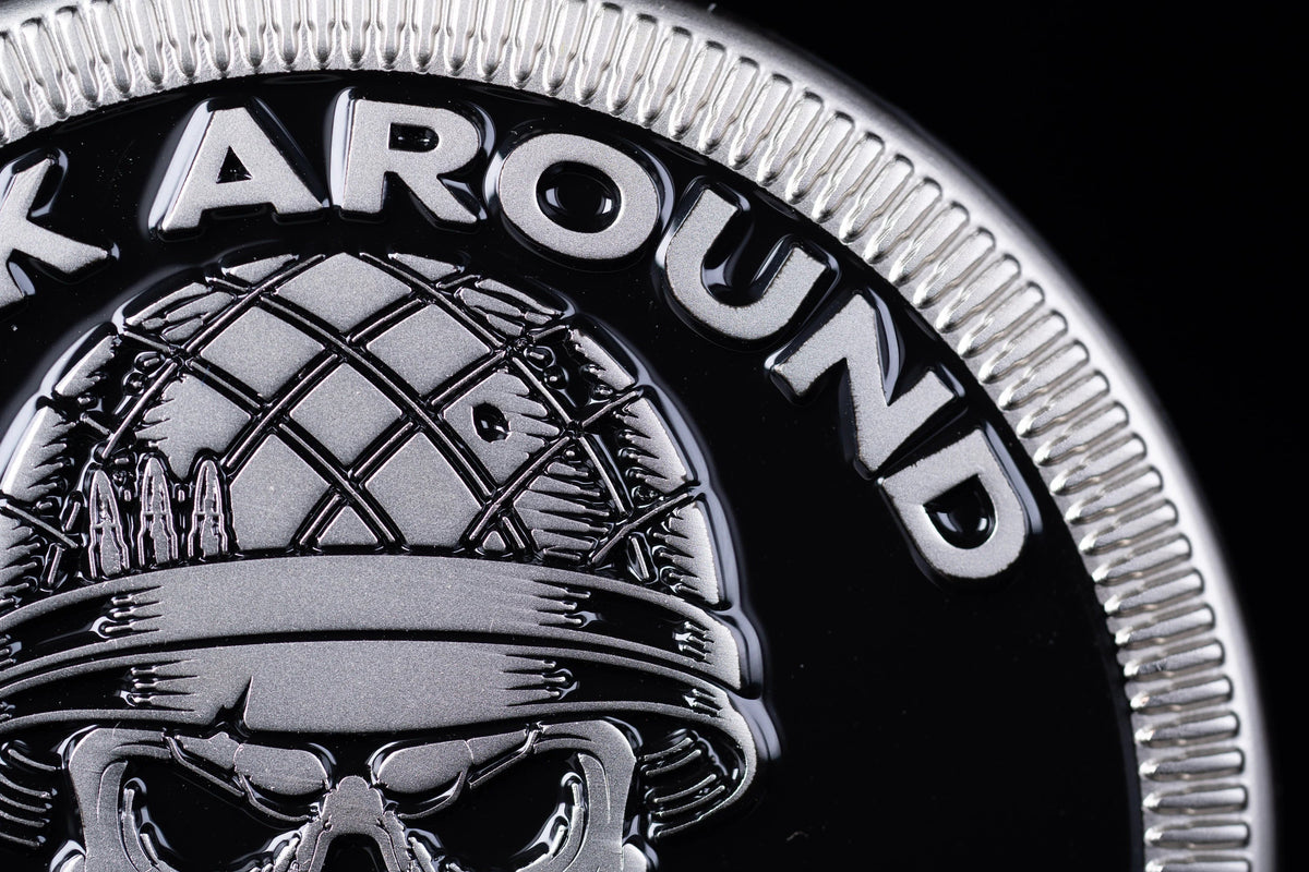 🤣F Around and Find Out (Skull & Helmet) Metal Badge