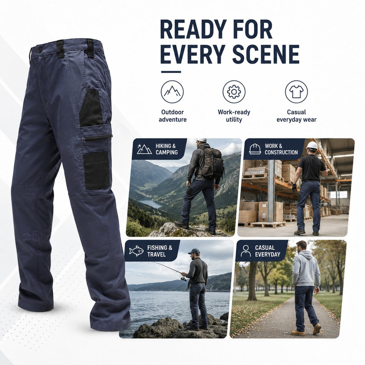 Men’s Multi-Pocket Tactical Work Pants