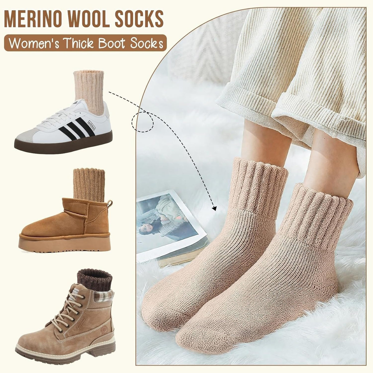 🔥LAST DAY 49% OFF -5 Pairs Women's Solid Mid-calf Socks