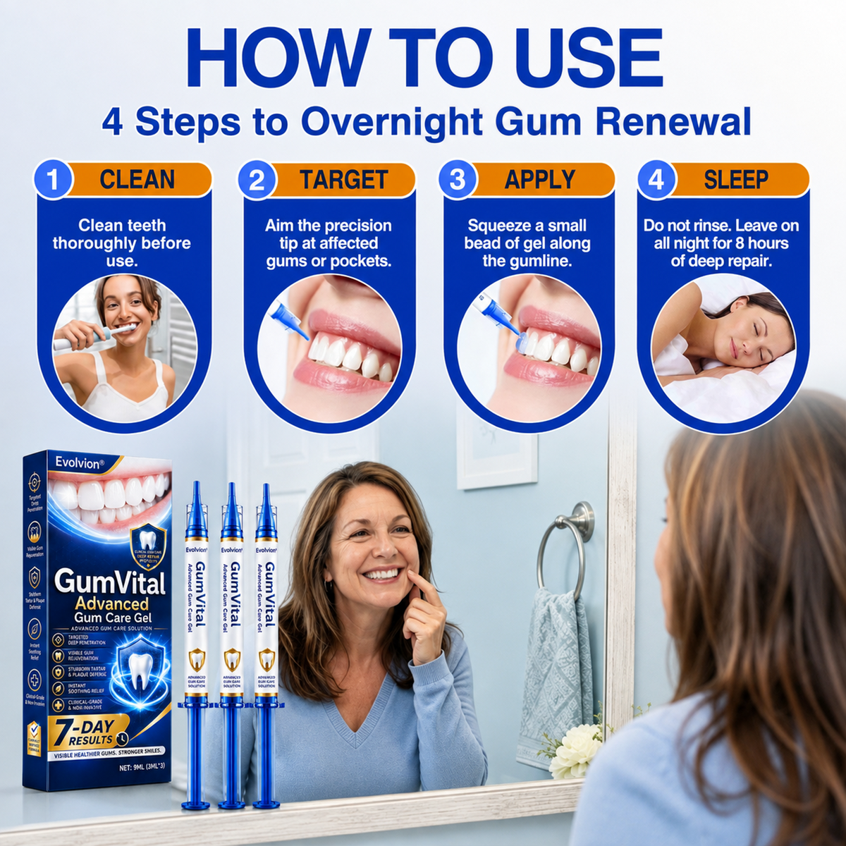 🦷 Evolvion® GumVital Advanced Gum Care Gel + 🎁 FREE Gum Care Kit