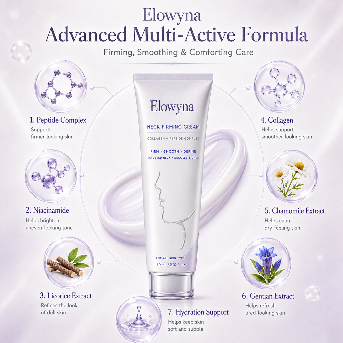🧠👩‍🔬 Elowyna All-Over Firming Cream – FDA-Compliant Formula For Face, Neck & Body – Smooth, Tighten & Brighten – 70% OFF + 🎁 Free Derma Roller Today