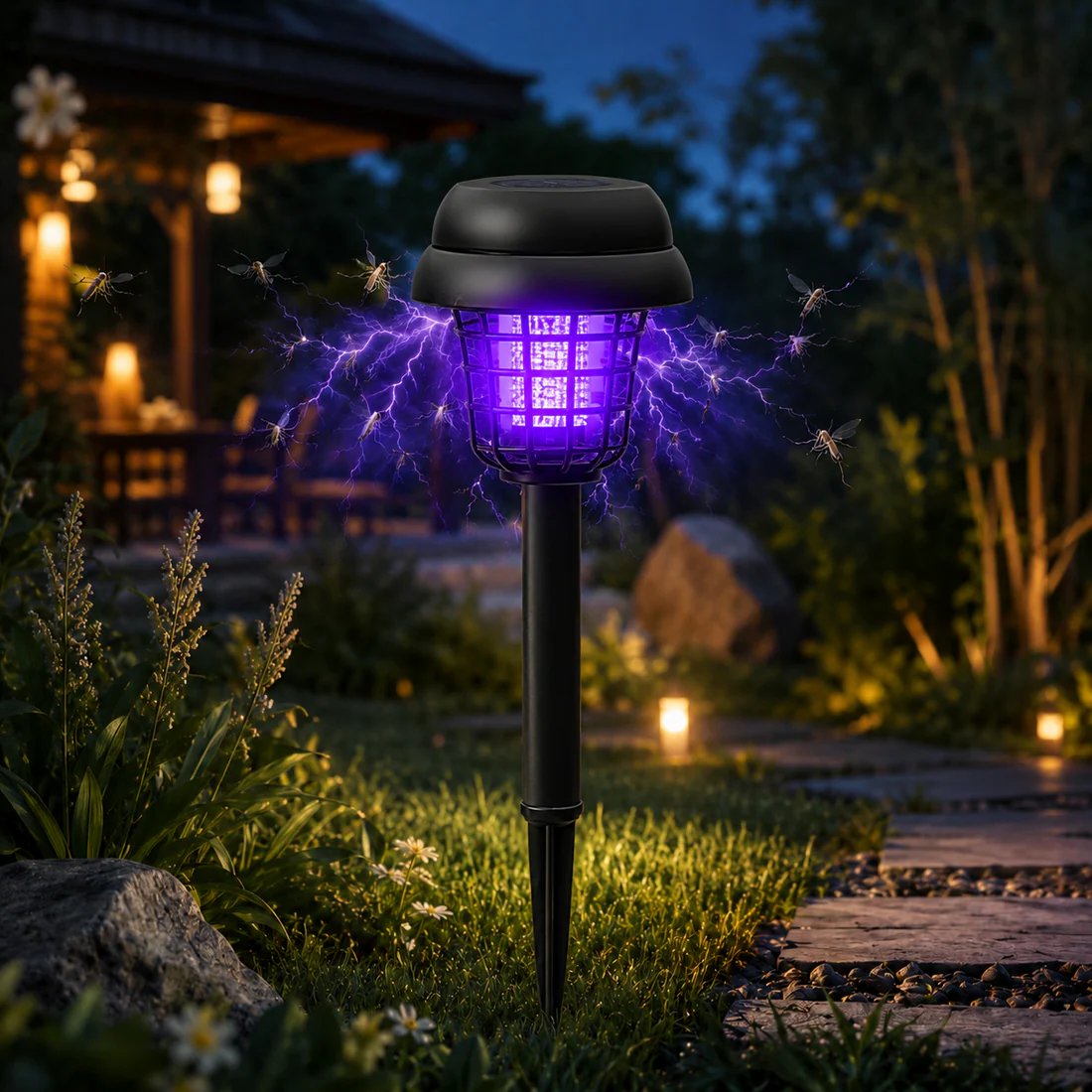 ⚡Summer Essentials 🦟Solar-Powered UV Mosquito Killer Lamp