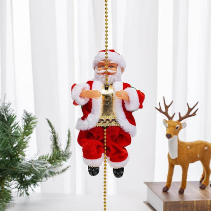 🎅2025 BEST GIFT TO FAMILY🔥Electric Chimney Climbing Santa Claus Musical Toys