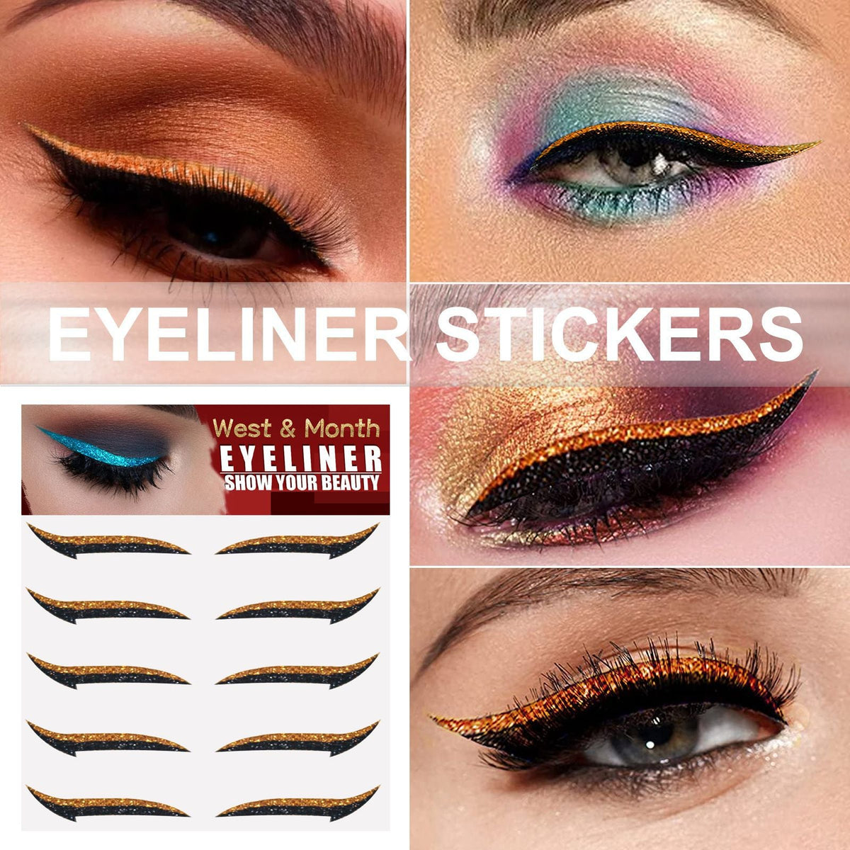 ✨Shiny waterproof reusable eyeliner stickers double eyelid stickers