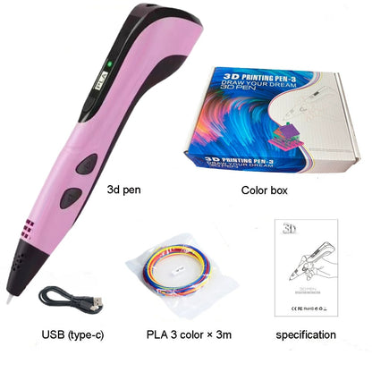 🏆CHRISTMAS SALE 49% OFF - NEW 3D Printing Pen 3d Pen Set for Kids Chidren Child's Birthday Christmas Creative DIY Gift LCD Display with PLA Filament