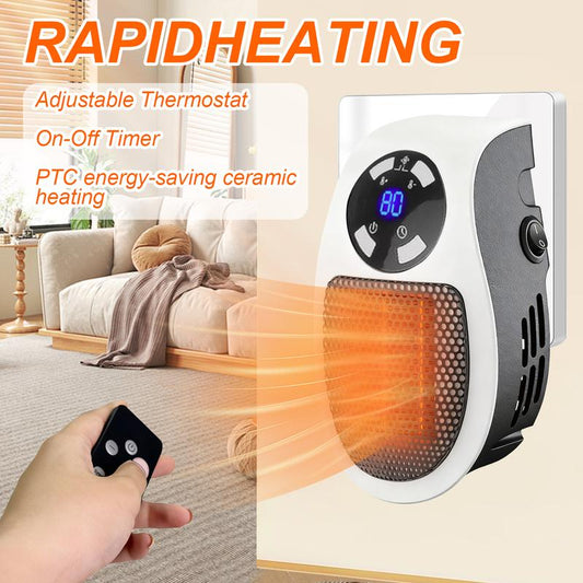 Last Day 49% OFF🔥Remote controllable Wall Outlet Space Heater with LED