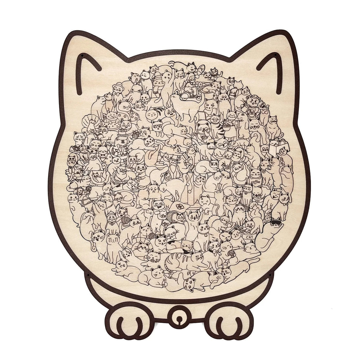 🎁Last Day 49% OFF🔥The Calming Cat Puzzle – A Wooden Work of Art You Can Build