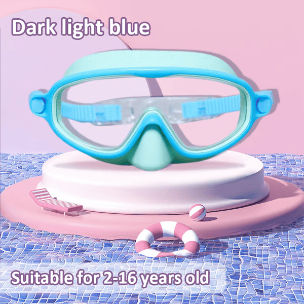 🌓HD children's large frame waterproof and anti-fog swimming goggles