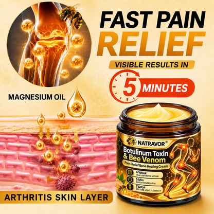 👨‍⚕️ NATRAVOR® Maximum-Strength Joint Relief Cream | 🐝 Botulinum Toxin + Bee Venom | ⚡ Fast-Acting Support for Pain, Stiffness, Swelling & Mobility | 🛡️ Full Refund Guarantee