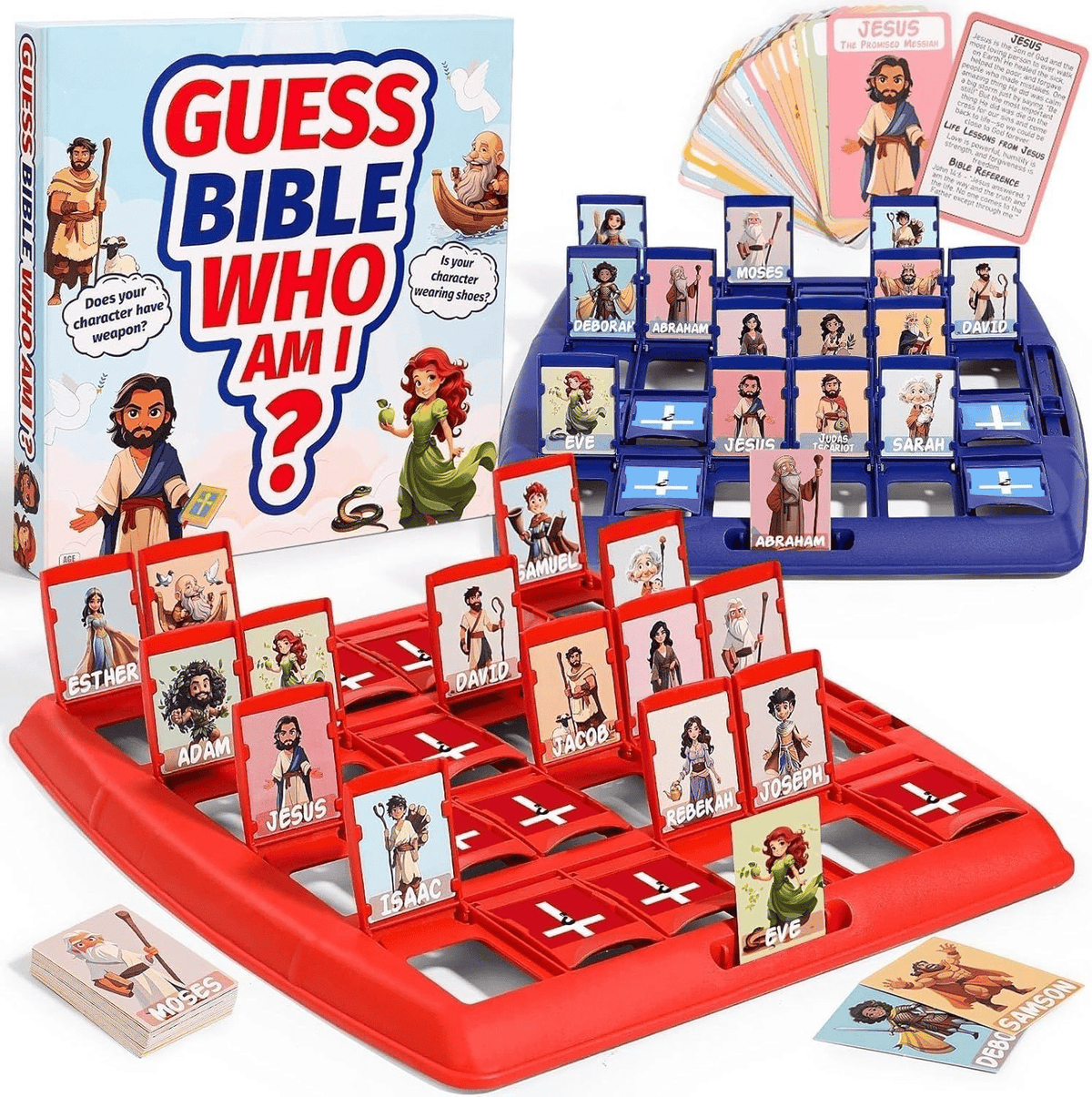 🔥LAST DAY SALE 49% OFF!?️Guess Bible Who Am I Board Games✝️