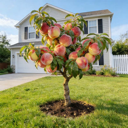 🔥 65K+ SOLD! 🍑 Heirloom "Honey Red" Dwarf Peach Tree Live Seeds