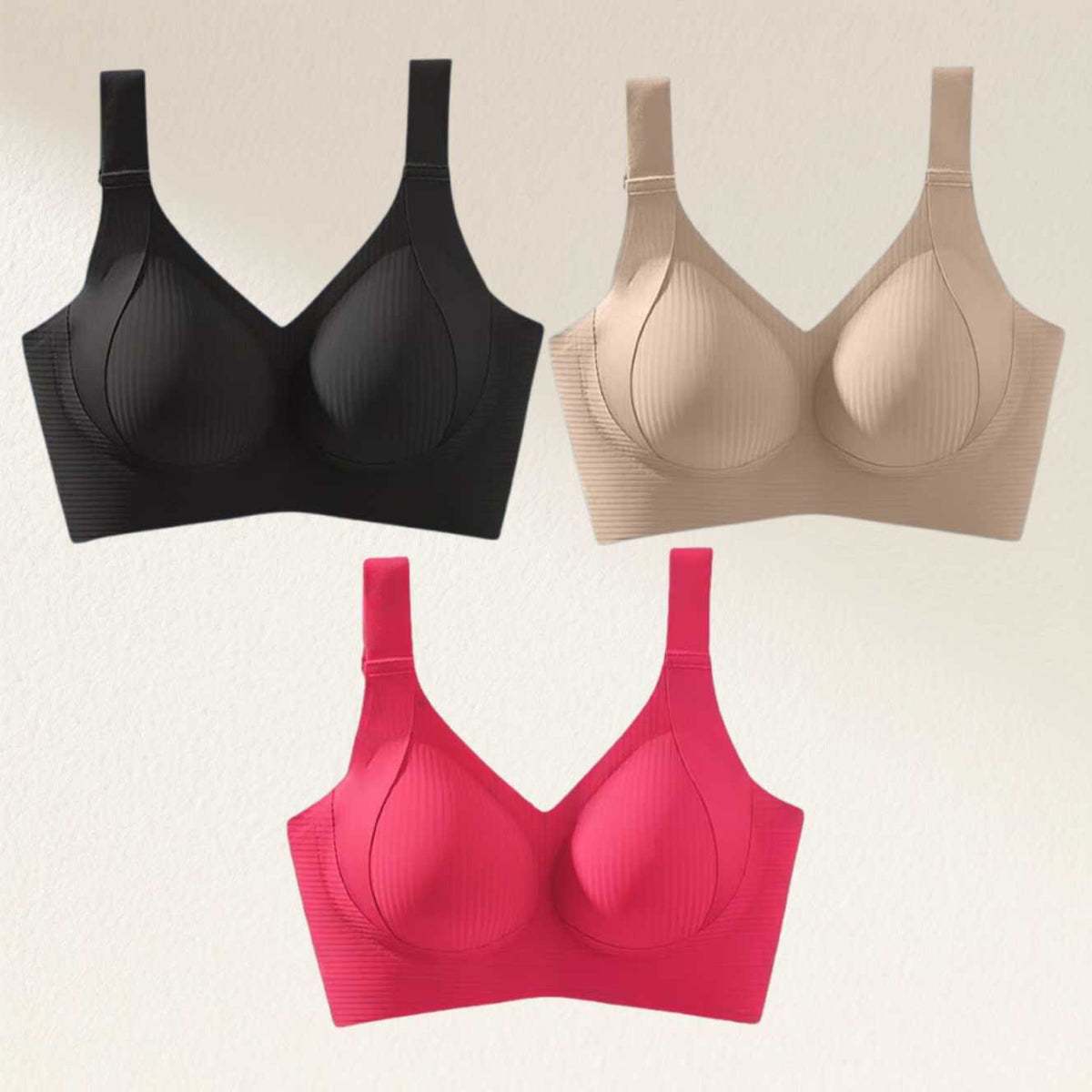 🎁Last Day Buy 1 Get 3 Packs🔥Super Firming Wire-Free Push Up Bra All-Day Comfort No More Sagging (3-Pack Value Set)