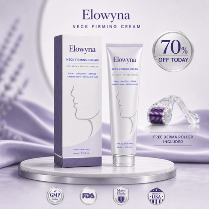 🧠👩‍🔬 Elowyna All-Over Firming Cream – FDA-Compliant Formula For Face, Neck & Body – Smooth, Tighten & Brighten – 70% OFF + 🎁 Free Derma Roller Today