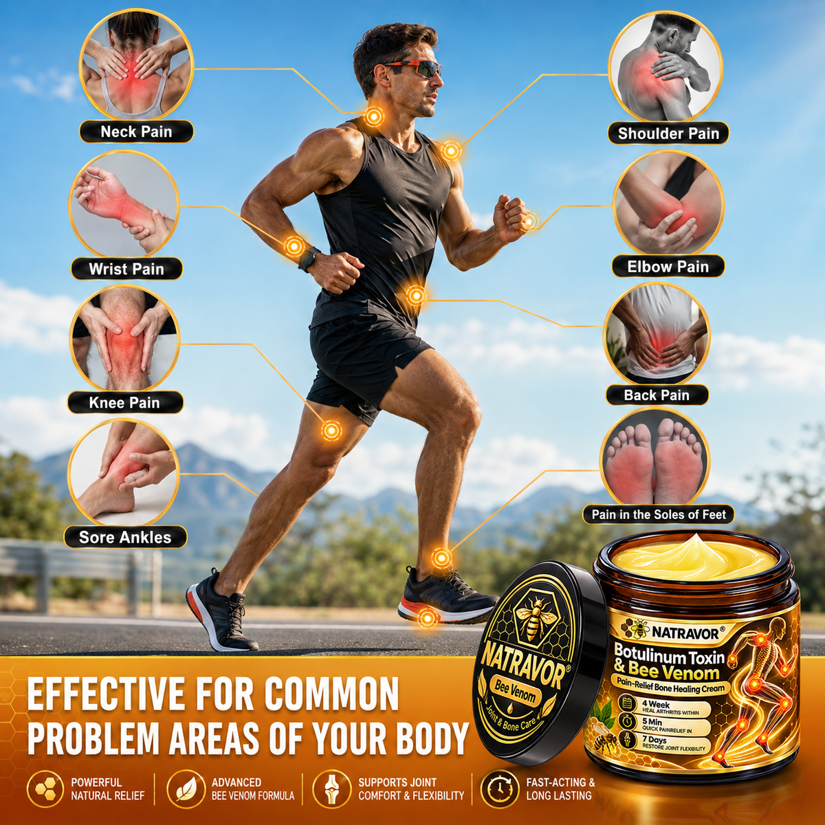 👨‍⚕️ NATRAVOR® Maximum-Strength Joint Relief Cream | 🐝 Botulinum Toxin + Bee Venom | ⚡ Fast-Acting Support for Pain, Stiffness, Swelling & Mobility | 🛡️ Full Refund Guarantee