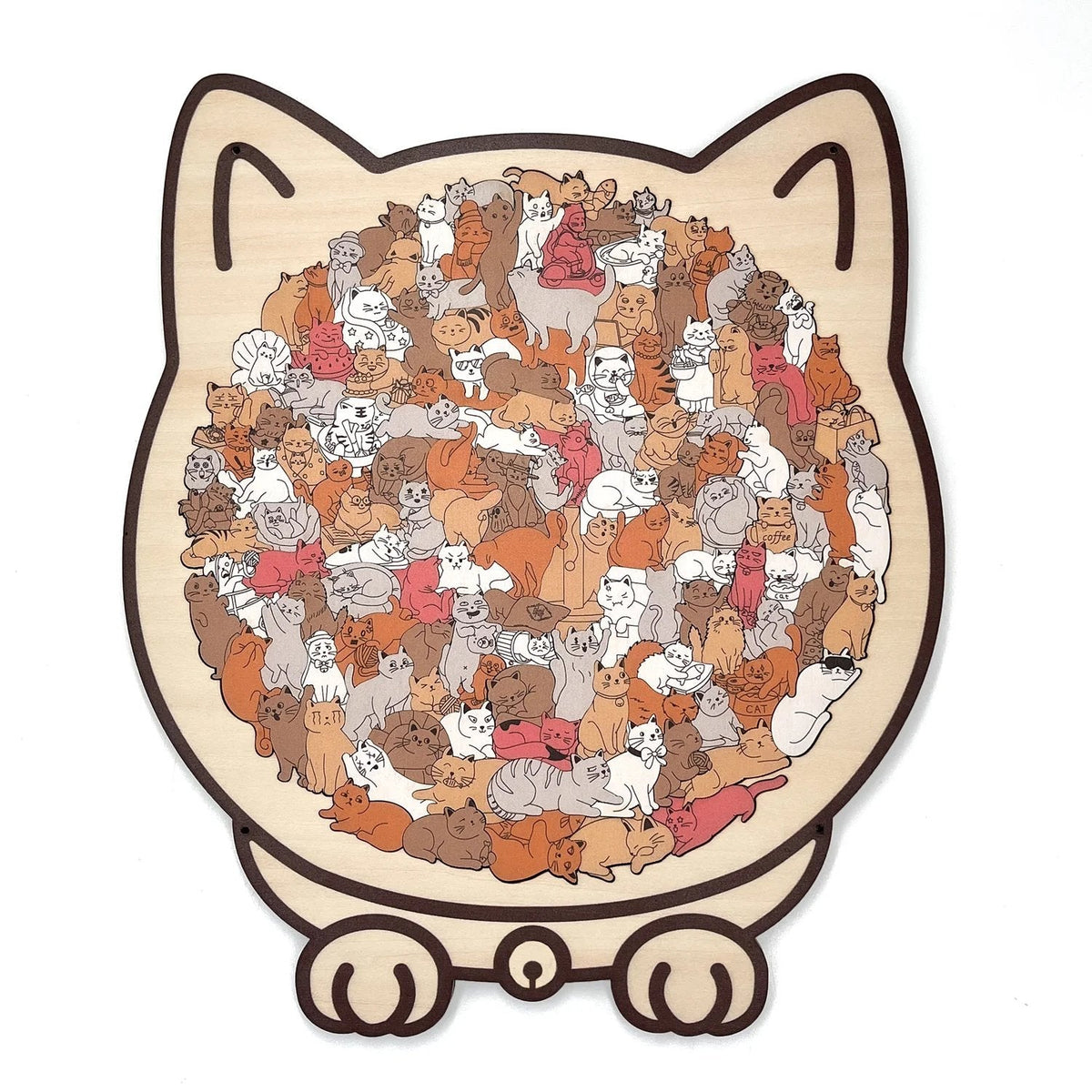 🎁Last Day 49% OFF🔥The Calming Cat Puzzle – A Wooden Work of Art You Can Build