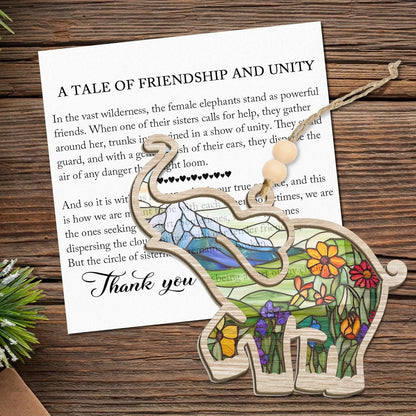 🎁LAST DAY SALE 49%💖Handmade wood Heartwarming Friendship Gift🐘Elephant Charm – Symbol of Loyalty for Your Dear Ones